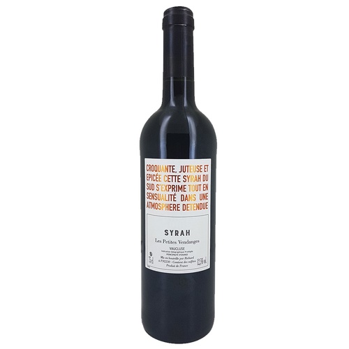 IGP VAUCLUSE PRINCIPAUTE D'ORANGE Rouge SYRAH LES PETITES VENDANGES 2016