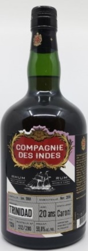 COMPAGNIE DES INDES TRINIDAD CARONI 20 ANS 59.8% 70CL