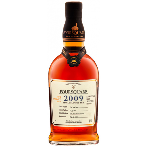 RHUM BARBADE FOURSQUARE VINTAGE 2009 12 ANS 60% 70CL