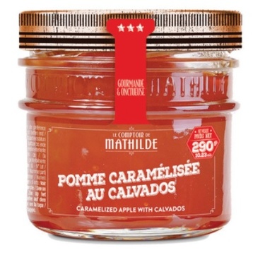 Comptoir De Mathilde Confiture A Base De Pomme Caramelisee Au Calvados 290gr