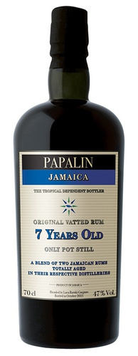 RHUM JAMAIQUE VELIER PAPALIN 7 ANS 47% 70CL