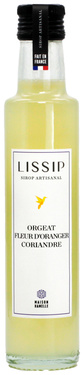 Lissip Sirop Artisanal Orgeat Fleur D'oranger Coriandre 25cl