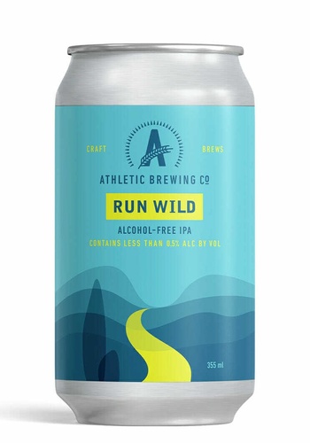 USA ATLETIC BREWING RUN WILD IPA SANS ALCOOL CANS 35CL