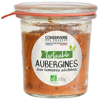Conserverie Des Saveurs Aubergines Aux Tomates Sechees Bio 100gr