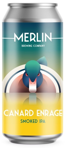 BRETAGNE MERLIN BREWING CANARD ENRAGE SMOKED IPA CANS 7% 44CL