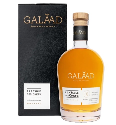 WHISKY BRETAGNE GALAAD TABLE DES CHEFS DISTILLERIE DE LA MINE D'OR 46.4% 70CL