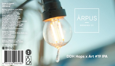 Biere Lettonie Arpus Ddh Hops X Art #19 Ipa Cans 6.5°% 44cl