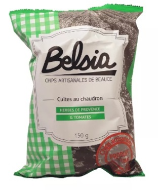 Chips Belsia Aux Herbes De Provence Et Tomates 150gr