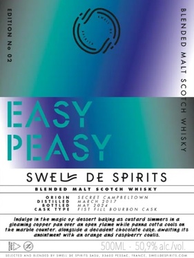 Whisky Ecosse Swell De Spirits Easy Peasy #2 Campbeltown 2017 50.9% 50cl