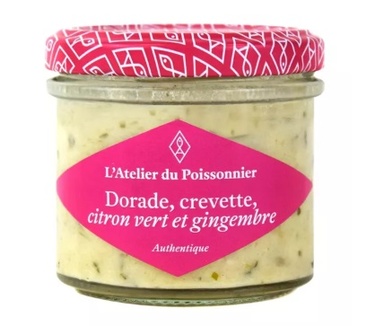 Atelier Du Poissonnier Tartinable Dorade Sebaste Crevette Citron Vert Et Gingembre 90gr