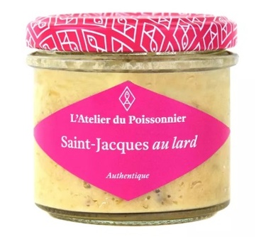 Atelier Du Poissonnier Rillettes De St Jacques Au Lard 90gr