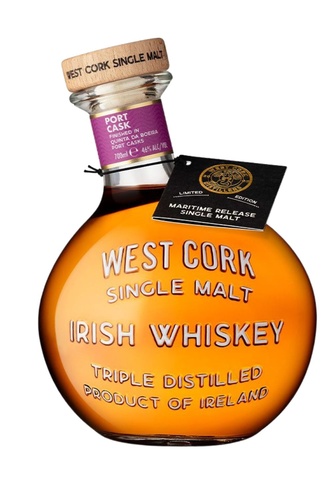 WHISKEY IRLANDE SINGLE MALT WEST CORK MARITIME PORT CASK 46% 70CL