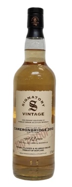 Whisky Lowland Signatory Vintage 100% Proof Cameronbridge 12 Ans 2012 57.1% 70cl