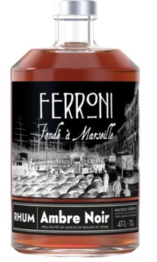 Rhum France Ferroni Ambre Noir 47% 70cl
