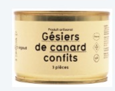 Maison Argaud Gesiers De Canard Confits 3 Pieces 240gr