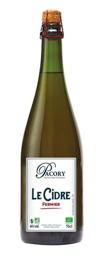 AOP CIDRE FERMIER  DOUX PACORY FERME DES GRIMAUX 4% 75CL BIO