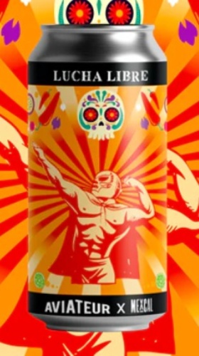 BIERE FRANCE AVIATEUR LUCHA LIBRE SOUR AU MALT FUME PIMENT MENTHE PASSION CITRON VERT CANS 6.5% 44CL