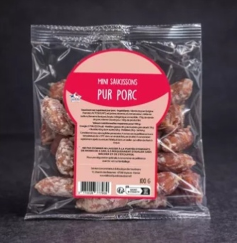 MINI GRIGNOTTES ARTISANAL PUR PORC 100GR