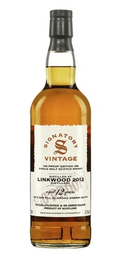 WHISKY SPEYSIDE SINGLE MALT LINKWOOD 12 ANS 2012 100 PROOF #68 SIGNATORY VINTAGE 57,1% 70CL