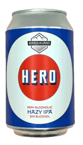 BIERE ESPAGNE BASQUELAND HERO HAZY IPA SANS ALCOOL <0.5% CANS 33CL