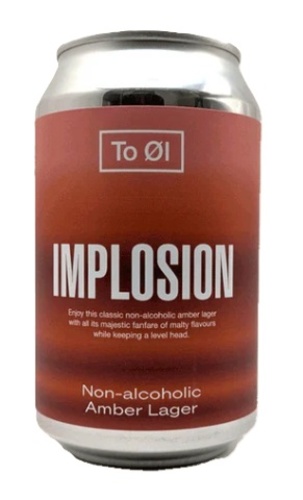 DANEMARK TO OL IMPLOSION AMBER LAGER SANS ALCOOL CANS  0.5% 33CL