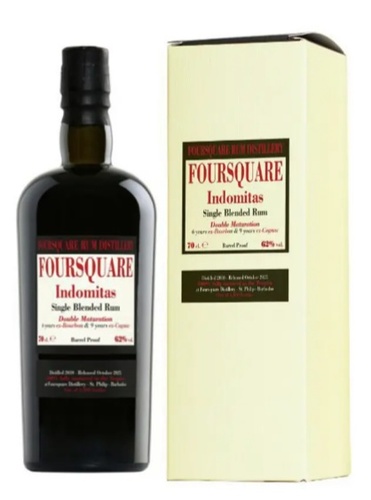 RHUM BARBADE FOURSQUARE INDOMITAS 15 ANS 2010 VELIER 62% 70CL
