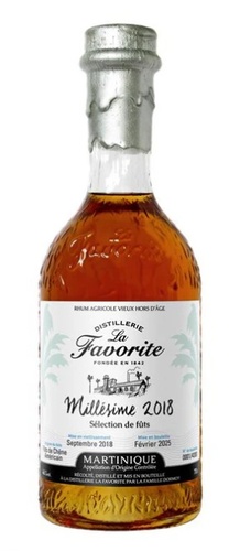 RHUM MARTINIQUE LA FAVORITE MILLESIME 2018 6 ANS 46% 70CL