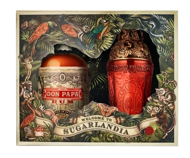 Coffret Rhum Don Papa Single Island Sugarlandia Shaker 40% 70cl
