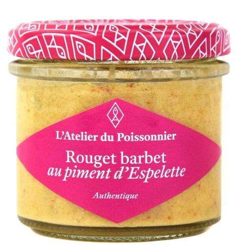 ATELIER DU POISSONNIER RILLETTE DE ROUGET BARBET AU PIMENT D'ESPELETTE 90GR